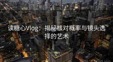读糖心Vlog：揭秘核对概率与镜头选择的艺术