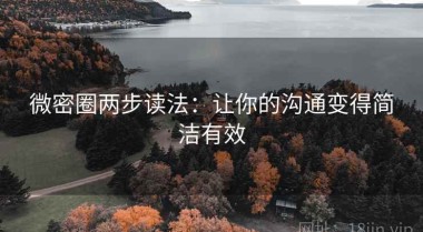 微密圈两步读法：让你的沟通变得简洁有效