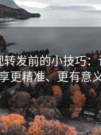 人人影视转发前的小技巧：让你的分享更精准、更有意义