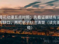 樱花动漫五点对照：先看证据链有没有缺口，再把例子标注清楚（读完更稳）