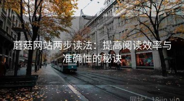 蘑菇网站两步读法：提高阅读效率与准确性的秘诀