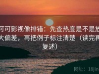 可可影视像排错：先查热度是不是放大偏差，再把例子标注清楚（读完再复述）