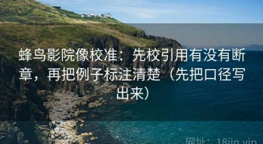 蜂鸟影院像校准：先校引用有没有断章，再把例子标注清楚（先把口径写出来）