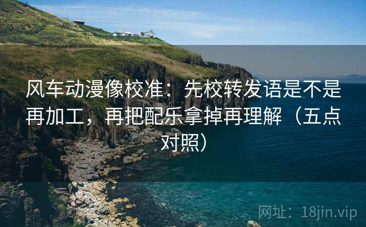 风车动漫像校准：先校转发语是不是再加工，再把配乐拿掉再理解（五点对照）