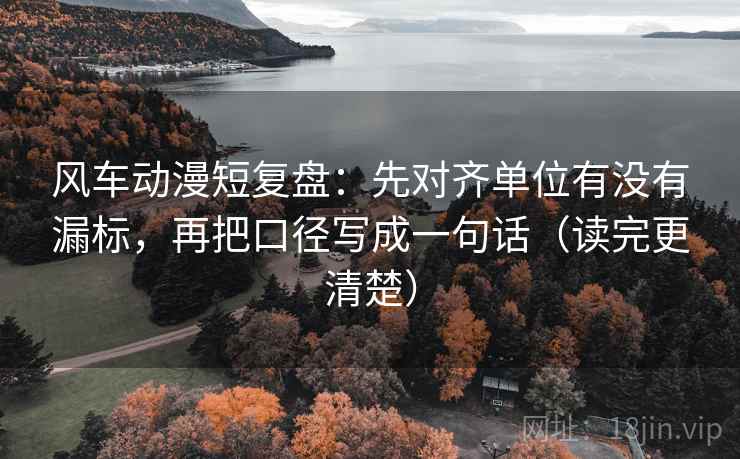 风车动漫短复盘：先对齐单位有没有漏标，再把口径写成一句话（读完更清楚）